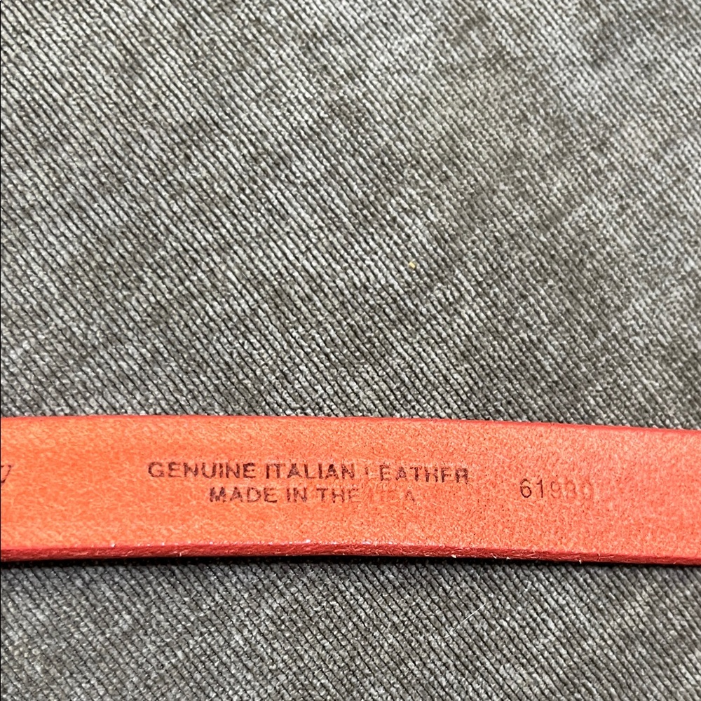 J. Crew orange/tangerine belt, size small. - Picture 5 of 9